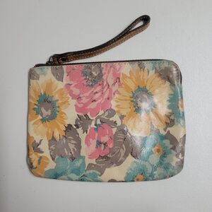 Patricia Nash Cassini Floral Leather Wristlet.